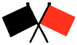 Drapeau noir et drapeau rouge