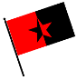 Drapeau anarcho-communiste étoilé