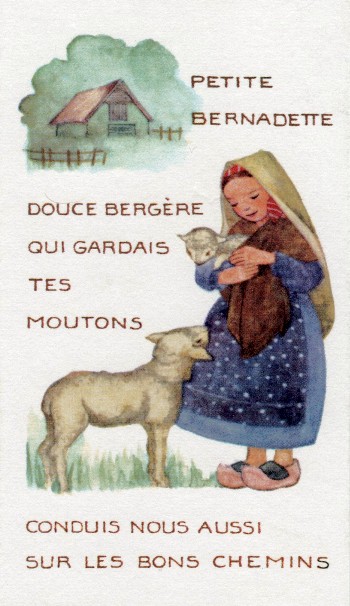 Petite Bernadette, douce bergre qui gardais tes moutons